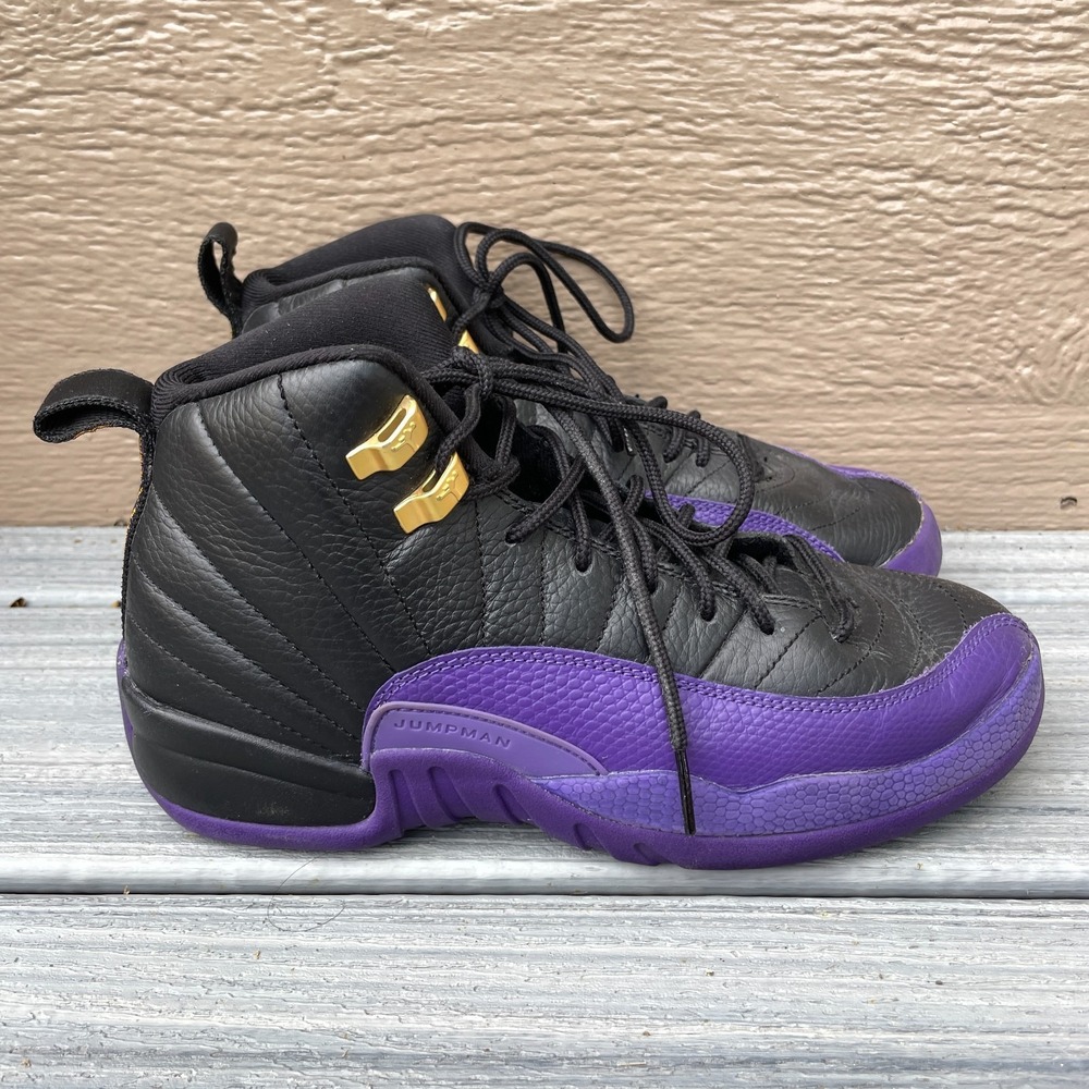 Air Jordan 12 Retro Grade School Size 5.5Y Field Purple 153265-057 High Top